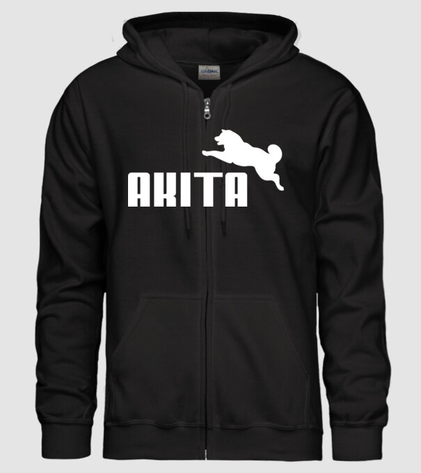 Akita Inu márka paródia minta fekete pólón
