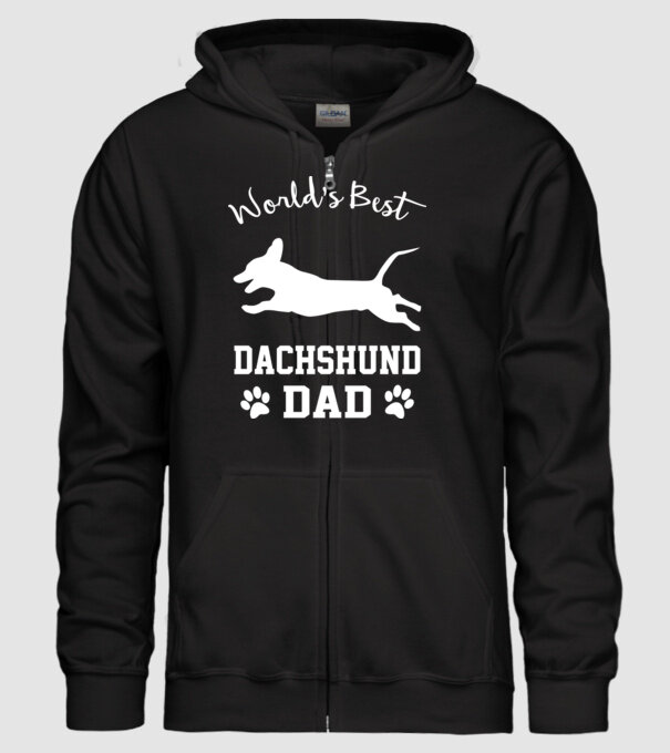 World's Best Dachshund Dad minta fekete pólón