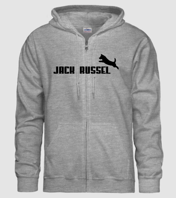 Jack Russell minta szürke pólón