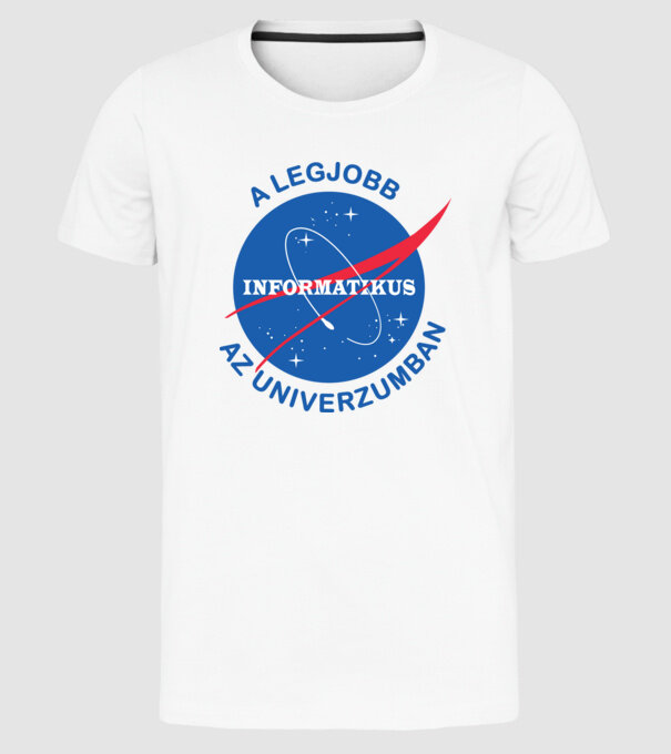 A legjobb informatikus az univerzumban minta fehér pólón