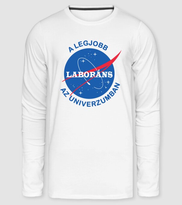 A legjobb laboráns az univerzumban minta fehér pólón