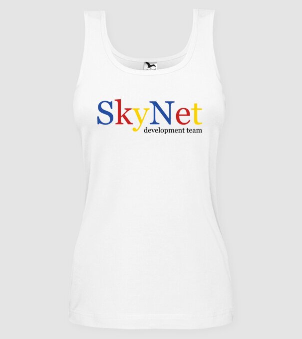 Skynet minta fehér pólón