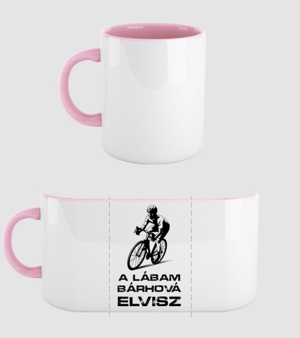 A lábam bárhová elvisz minta világos rózsaszín pólón