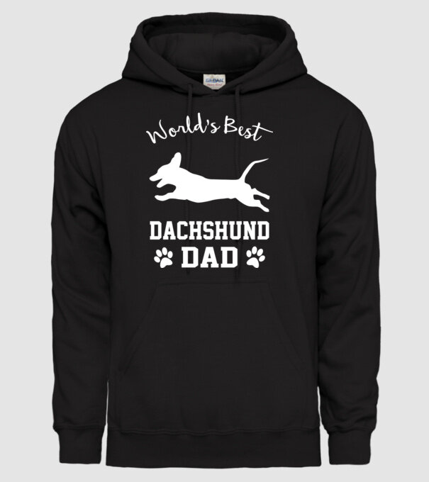 World's Best Dachshund Dad minta fekete pólón
