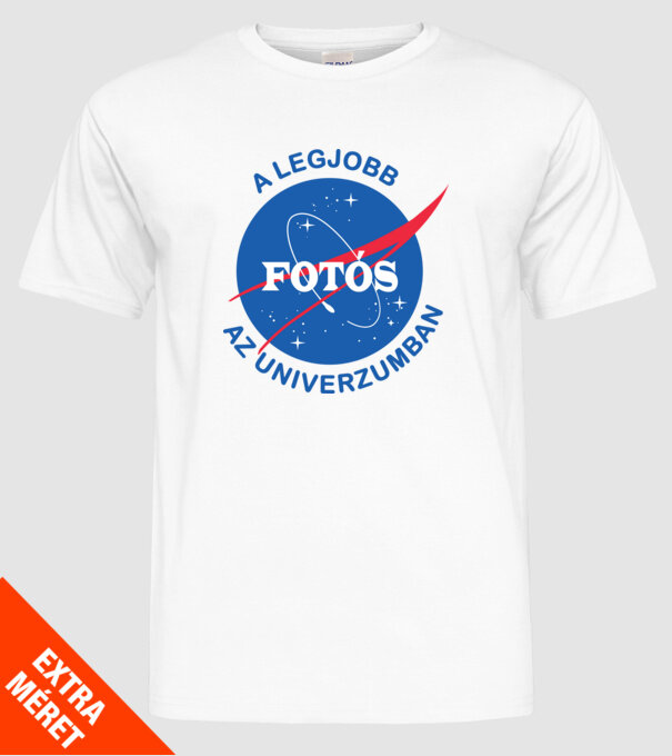 A legjobb fotós az univerzumban minta fehér pólón