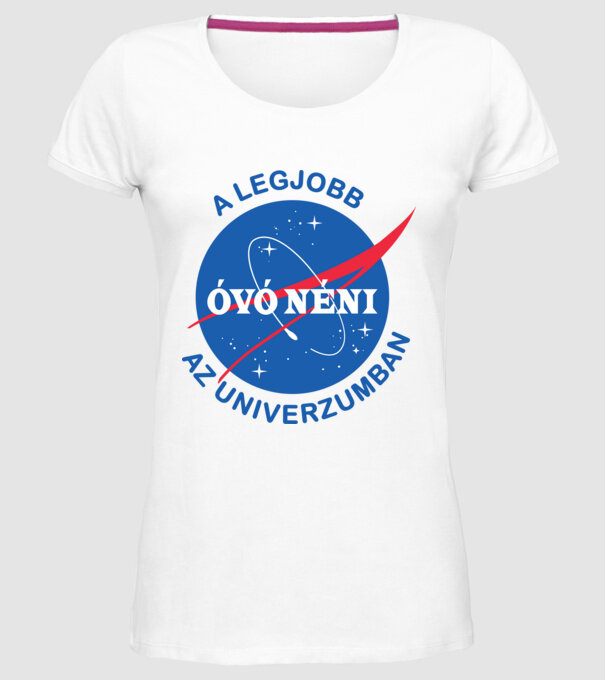 Legjobb óvó néni az univerzumban minta fehér pólón