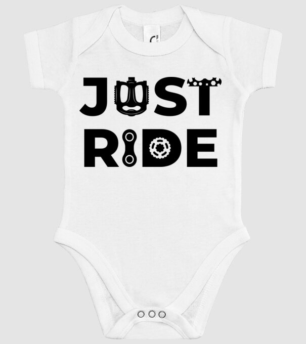 Just ride minta fehér pólón