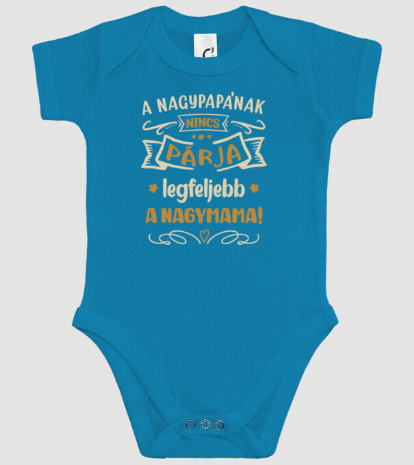 A nagypapának nincsen párja, legfeljebb a nagymama minta türkiz pólón