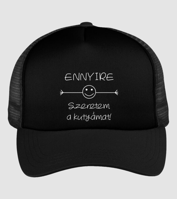 Ennyire szeretem a kutyámat minta fekete pólón