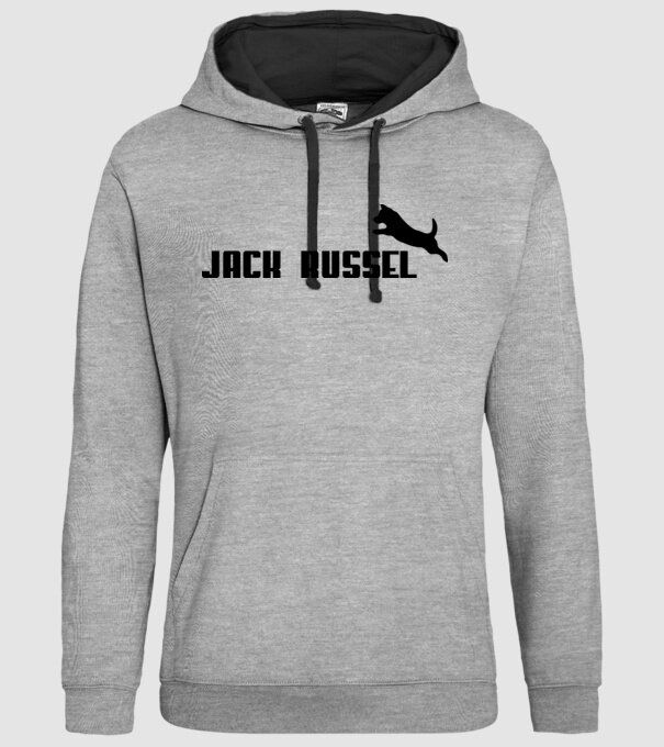 Jack Russell minta szürke pólón