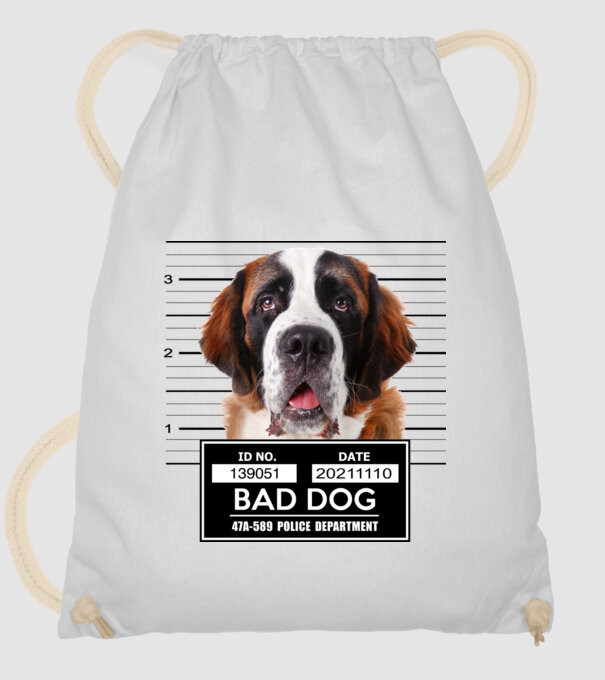 Bernáthegyi - Bad Dog minta fehér pólón
