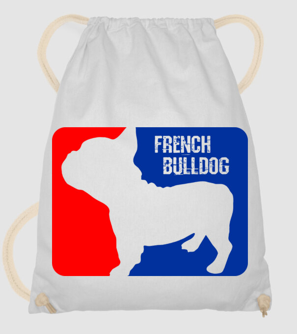 Francia Bulldog márka paródia minta fehér pólón