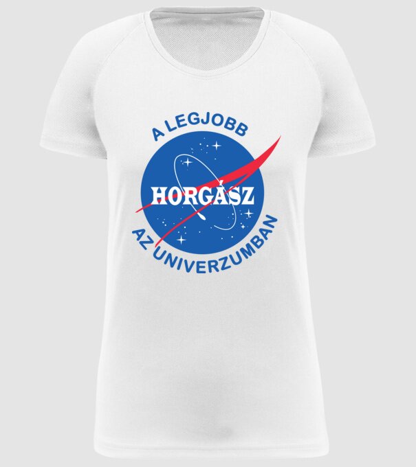 A legjobb horgász az univerzumban minta fehér pólón