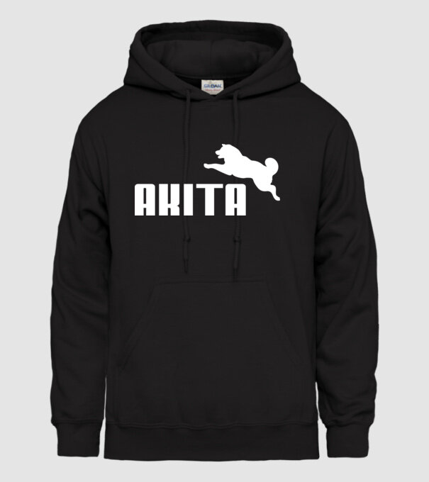 Akita Inu márka paródia minta fekete pólón