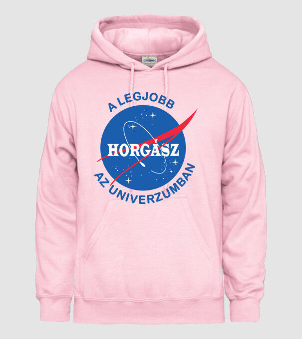 A legjobb horgász az univerzumban minta világos rózsaszín pólón
