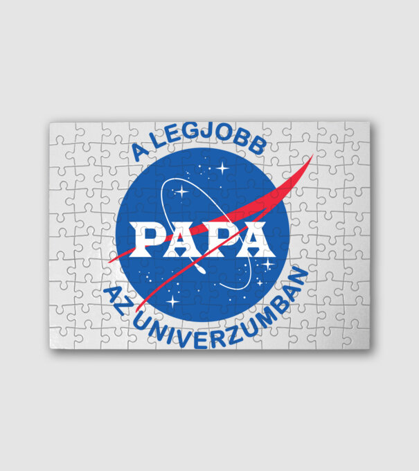 A legjobb Papa az univerzumban minta fehér pólón