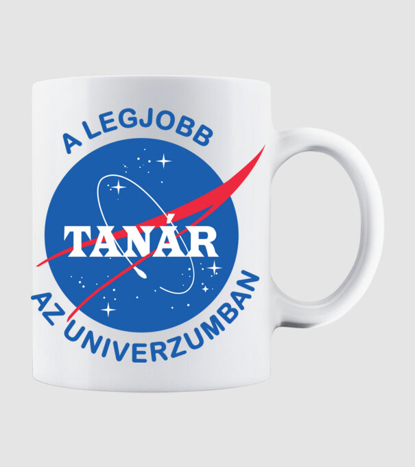 A legjobb tanár az univerzumban minta fehér pólón