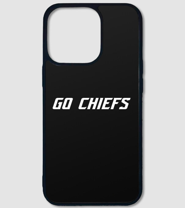 go chiefs dőlt minta fekete pólón