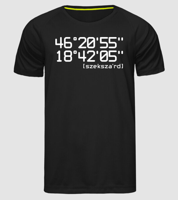 szekszárd gps minta fekete pólón
