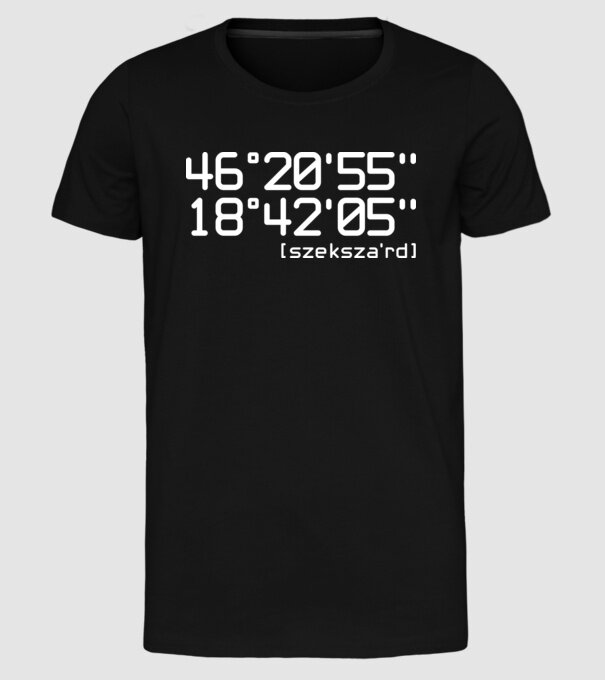szekszárd gps minta fekete pólón