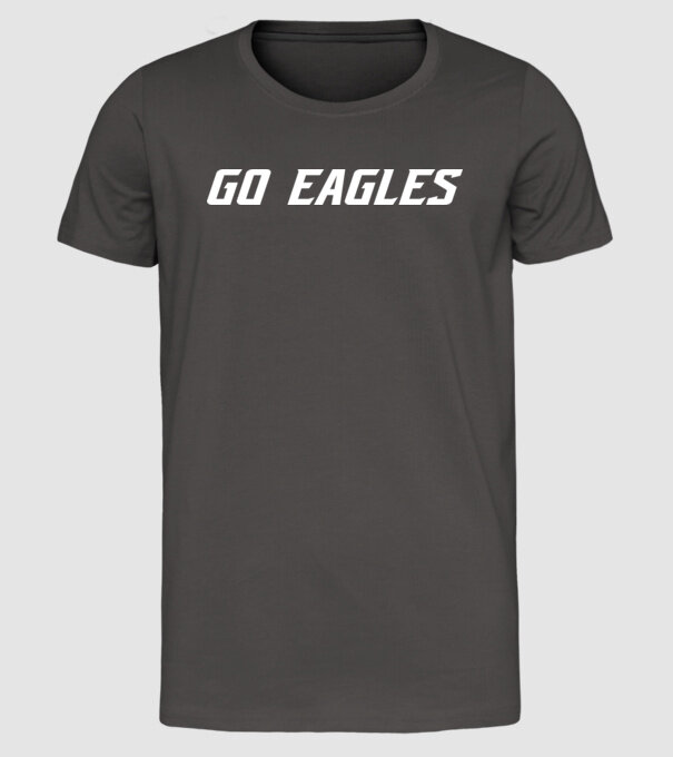 go eagles dőlt minta sötétszürke pólón
