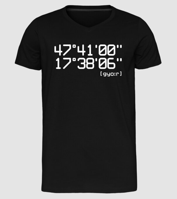 győr gps minta fekete pólón