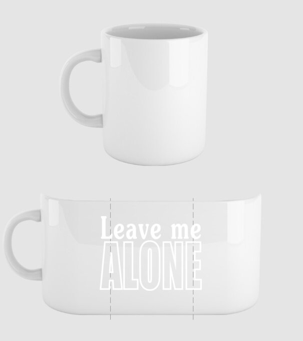 leave me alone minta fehér pólón