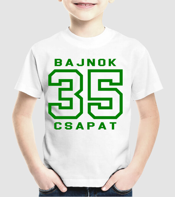 bajnokcsapat zöld minta fehér pólón