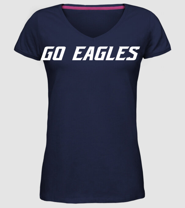 go eagles dőlt minta sötétkék pólón