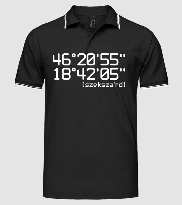 szekszárd gps minta fekete pólón