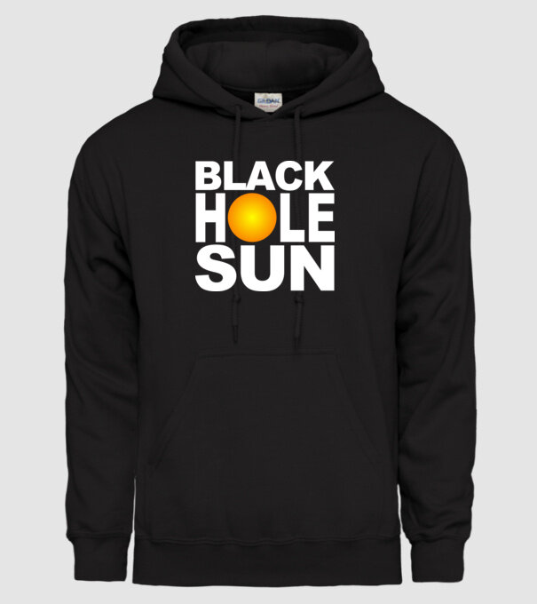 black hole sun white minta fekete pólón