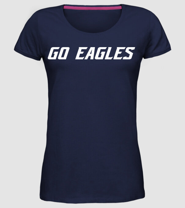 go eagles dőlt minta sötétkék pólón
