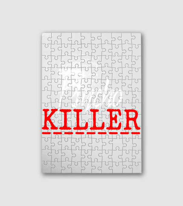 psycho killer minta fehér pólón