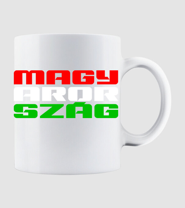 magyarország zászló minta fehér pólón