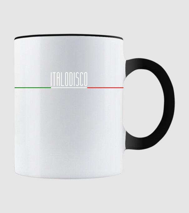 italodisco minta fekete pólón