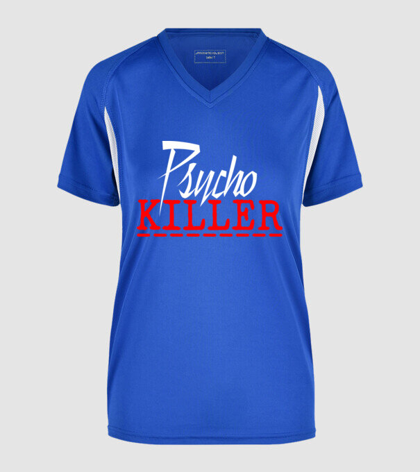 psycho killer minta királykék pólón