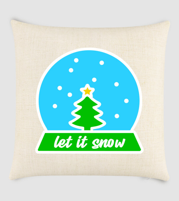 let it snow minta homokszín pólón