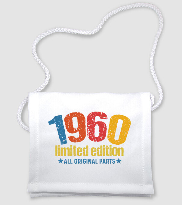 1960 limited edition ,all original parts, retro születésnapi évszám minta fehér pólón