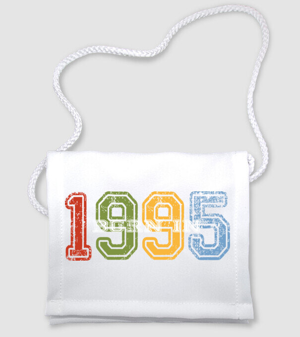 born in 1995 születésnapi felirat minta fehér pólón