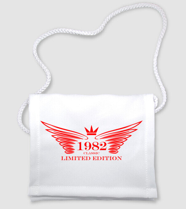 classic limited edition wing, szárnyas koronás születésnapi embléma 1982 minta fehér pólón