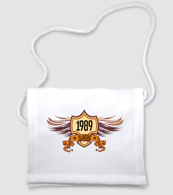classic szülinapi embléma 1989 minta fehér pólón