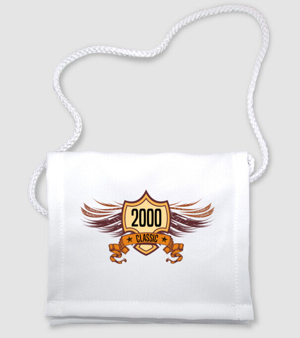 classic szülinapi embléma 2000 minta fehér pólón