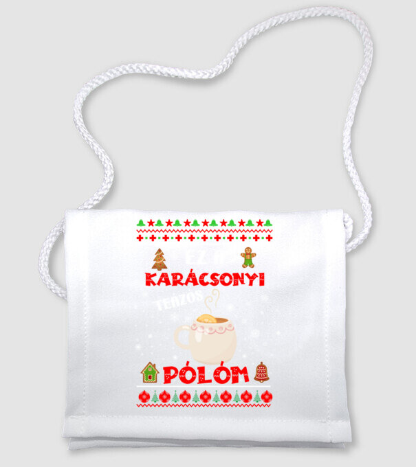ez a karácsonyi teázós pólóm minta fehér pólón