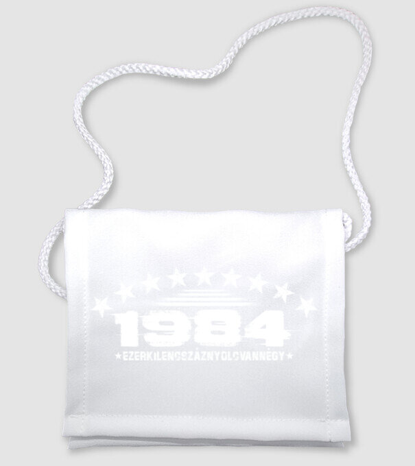 születésnapi dátum, évszám, felirat military stílusban 1984 minta fehér pólón