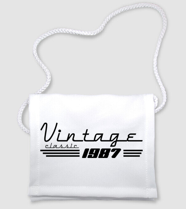 vintage classic amerikai retro stílusú születésnapi felirat 1987 minta fehér pólón