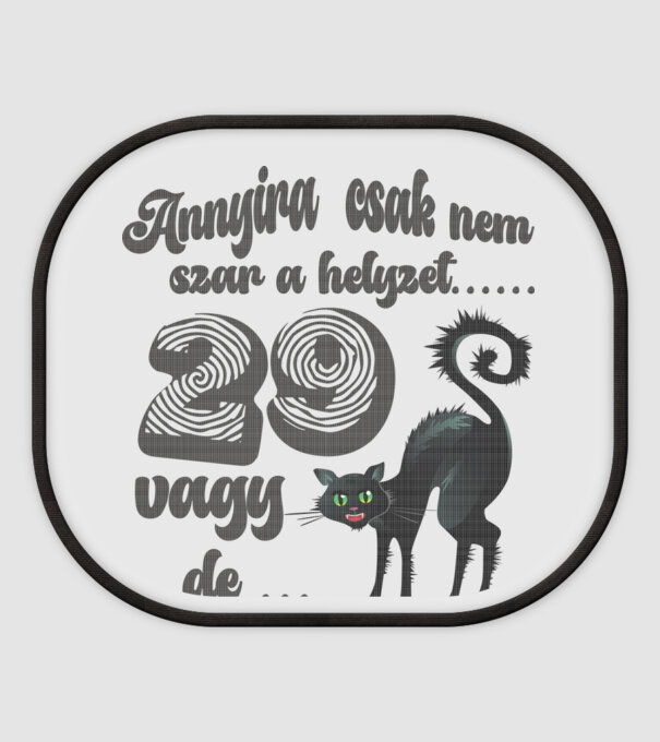 annyira csak nem szar a helyzet, szülinapi minta fekete macskával, 29 éves szülinap minta fehér pólón
