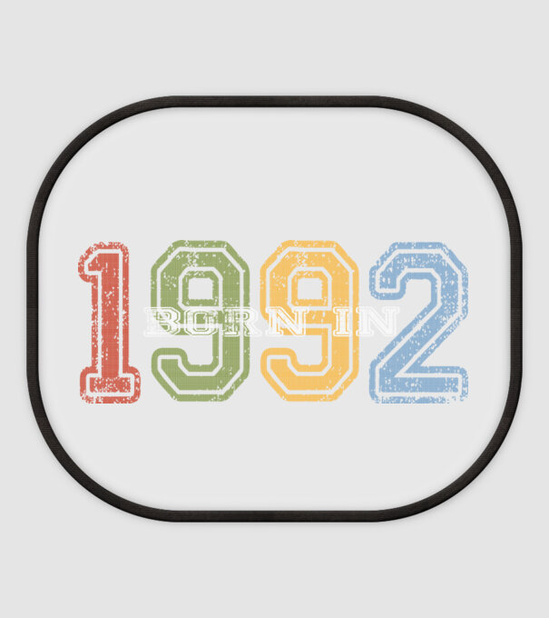 born in 1992 születésnapi felirat minta fehér pólón
