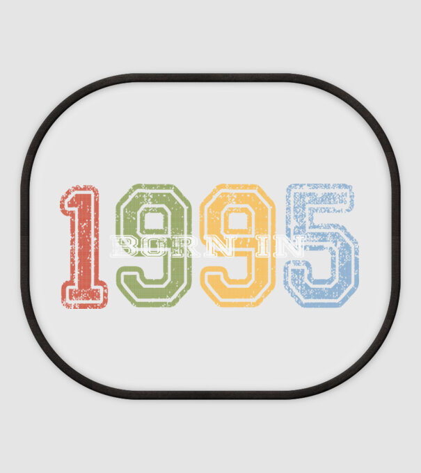 born in 1995 születésnapi felirat minta fehér pólón