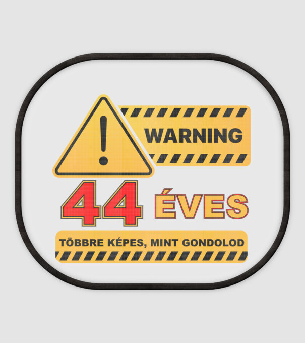 WARNING, 44 ÉVES TÖBBRE KÉPES, MIT GONDOLOD minta fehér pólón