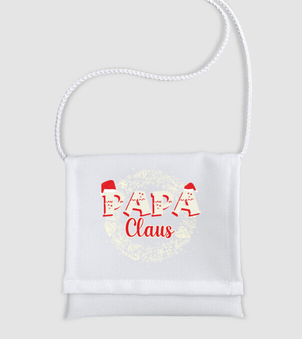 papa claus mikulás nagypapa minta fehér pólón